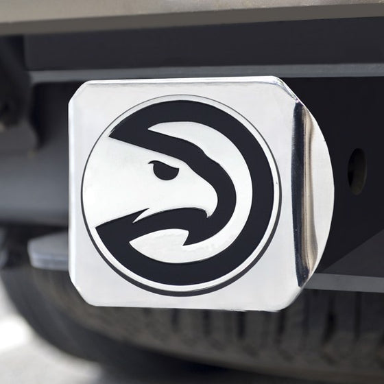 Atlanta Hawks Hitch Cover (Black/Silver)