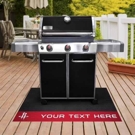 Houston Rockets Personalized Grill Mat