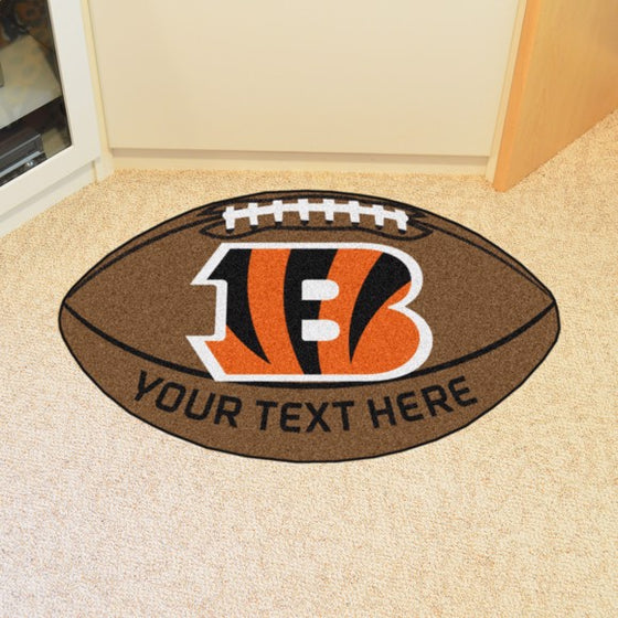 Cincinnati Bengals Personalized Football Mat