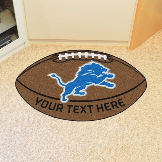 Detroit Lions Personalized Football Mat