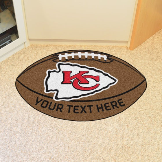 Kansas City Chiefs Personalized Football Mat