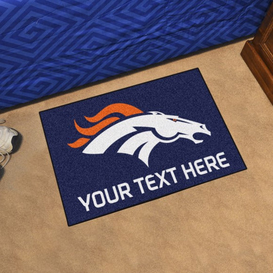 Denver Broncos Personalized Starter Mat