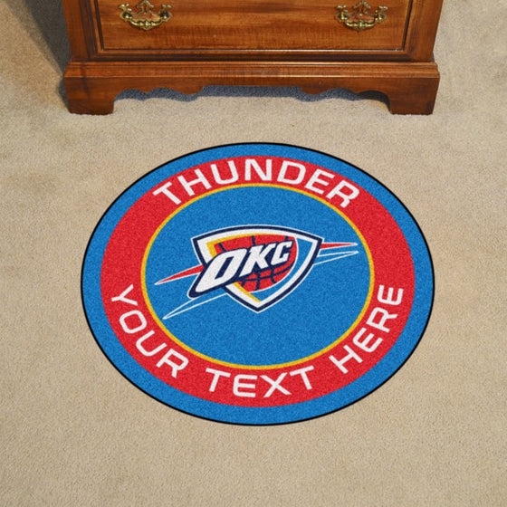 Oklahoma City Thunder Personalized Roundel Mat
