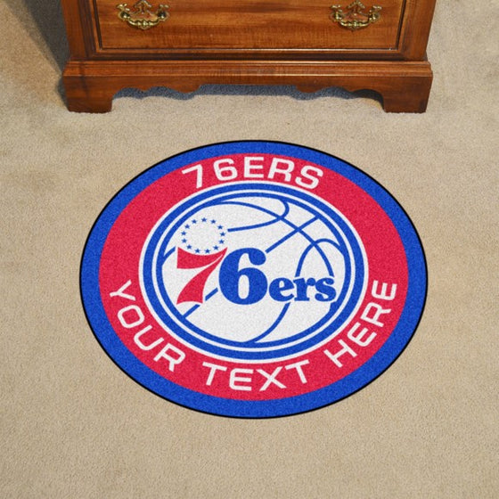 Philadelphia 76ers Personalized Roundel Mat