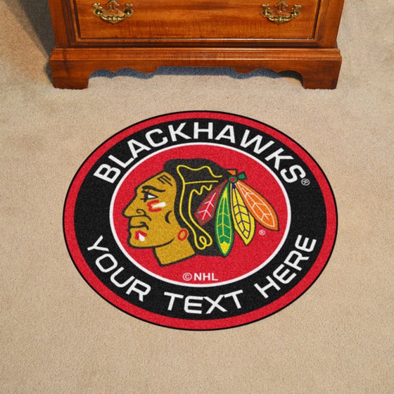 Chicago Blackhawks Personalized Roundel Mat