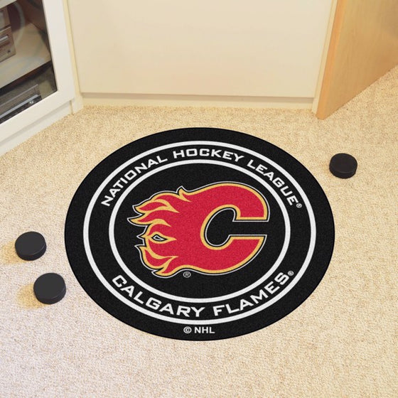 Calgary Flames Puck Mat