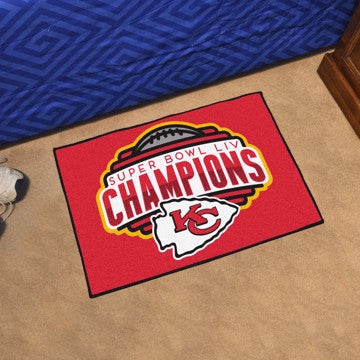 Kansas City Chiefs Super Bowl LIV 54 Champions Starter Mat 19"x30"