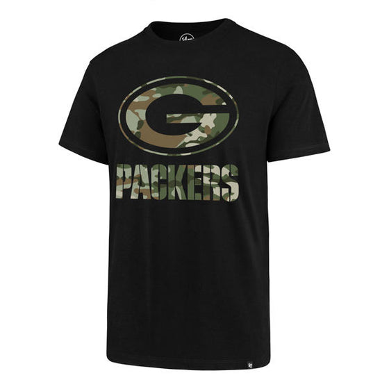 47 Brand GREEN BAY PACKERS JET BLACK Camo SUPER RIVAL TEE MENS XXL