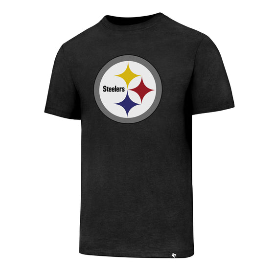 PITTSBURGH STEELERS JET BLACK CLUB TEE MENS - Medium (M)