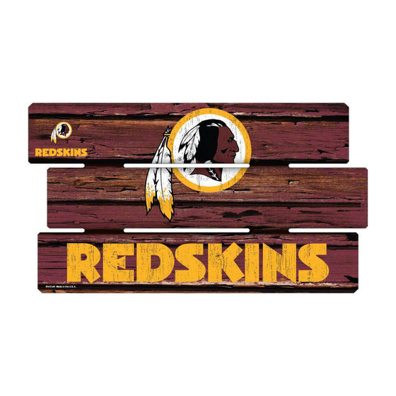 Washington Redskins Burgandy Fence Wooden Sign 14"x25" - 757 Sports Collectibles