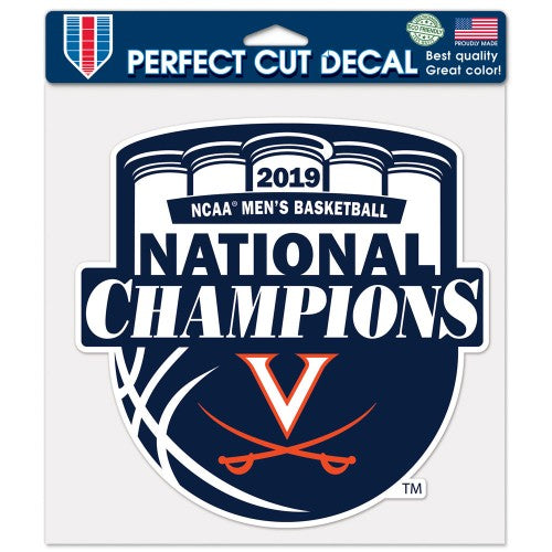 University of Virginia NCAA Men's Basketball Champions 8x8 Perfect Cut Decal