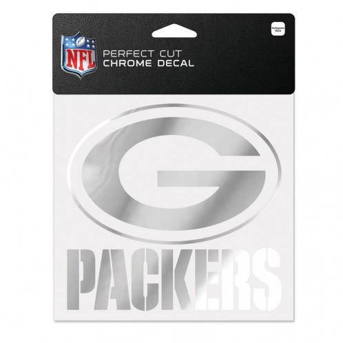 NFL Green Bay Packers 6x6 Perfect Cut Decal - Chrome - 757 Sports Collectibles