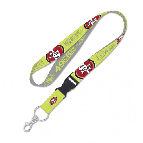 SAN FRANCISCO 49ERS NEON LANYARD W/DETACHABLE BUCKLE1"