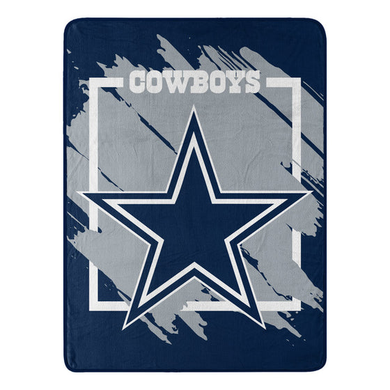 Dallas Cowboys Blanket 46x60 Micro Raschel Dimensional Design Rolled