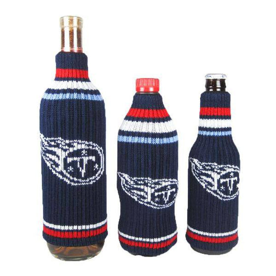 Tennessee Titans Krazy Kover Bottle Insulator Koozie, Red, STRETCHABLE KNIT - 757 Sports Collectibles