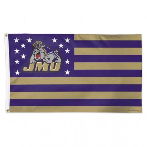 James Madison JMU Dukes 3'x5' Deluxe Stars & Stripes Flag - 757 Sports Collectibles