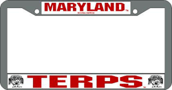 Maryland Terrapins License Plate Frame Chrome