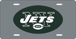 New York Jets License Plate Laser Cut Silver