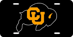 Colorado Buffaloes License Plate Laser Cut Black