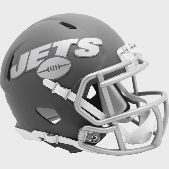 New York Jets NFL Mini Speed Football Helmet <B>SLATE</B>