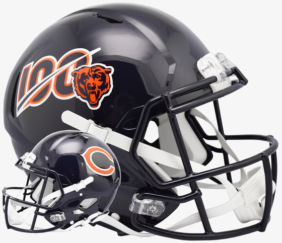 Chicago Bears Speed Football Helmet <B>100th Season</B>