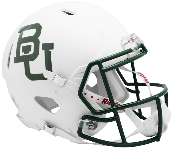 Baylor Bears Speed Football Helmet <B>White Metallic</B>