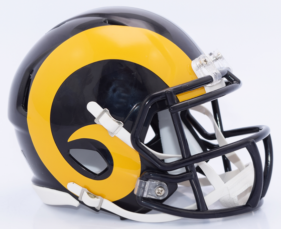 St. Louis Rams NFL Mini Speed Football Helmet <B>Yellow Horn</B>