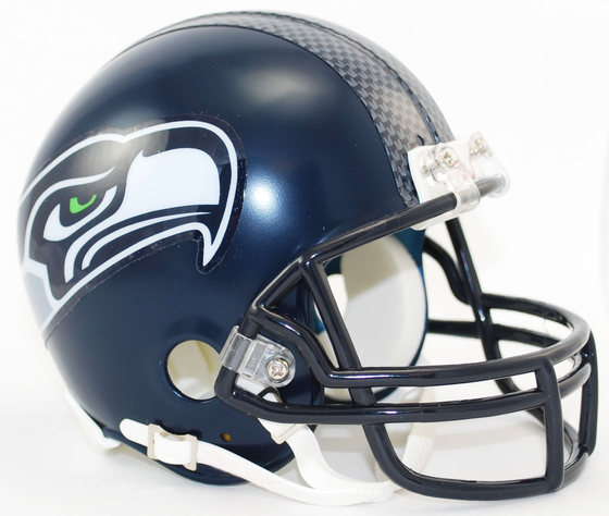 Seattle Seahawks NFL Mini Football Helmet <B>Matte Navy</B>