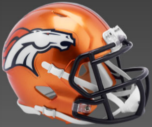 Denver Broncos NFL Mini Speed Football Helmet FLASH