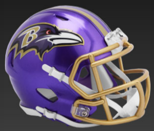 Baltimore Ravens Authentic Speed Football Helmet FLASH