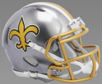 New Orleans Saints NFL Mini Speed Football Helmet FLASH