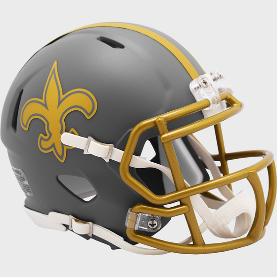 New Orleans Saints NFL Mini Speed Football Helmet <B>SLATE</B>