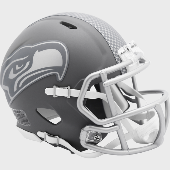 Seattle Seahawks NFL Mini Speed Football Helmet <B>SLATE</B>