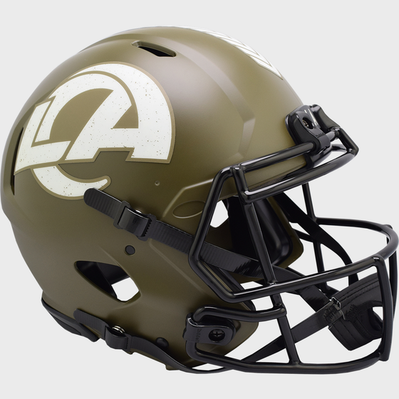 Los Angeles Rams Speed Football Helmet <B>SALUTE TO SERVICE</B>