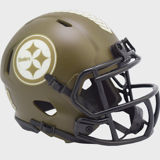 Pittsburgh Steelers Speed Football Helmet <B>SALUTE TO SERVICE</B>