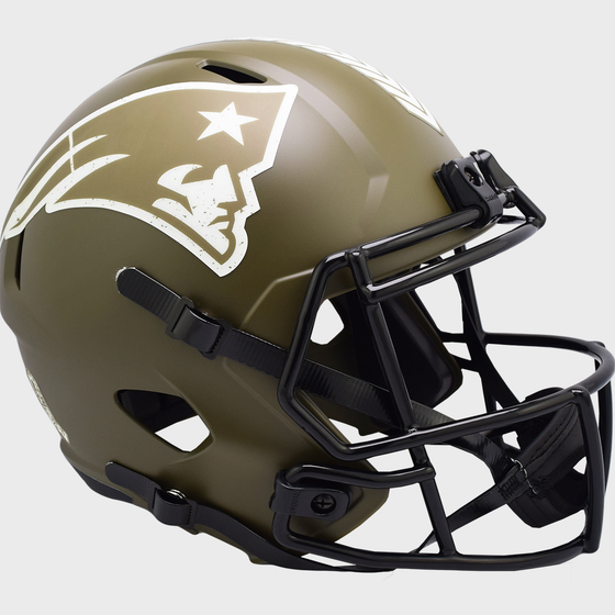 New England Patriots Speed Replica Football Helmet <B>SALUTE TO SERVICE</B>