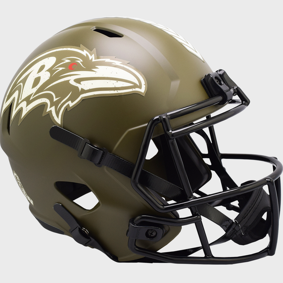 Baltimore Ravens Speed Replica Football Helmet <B>SALUTE TO SERVICE</B>