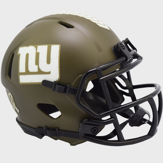 New York Giants NFL Mini Speed Football Helmet <B>SALUTE TO SERVICE</B>