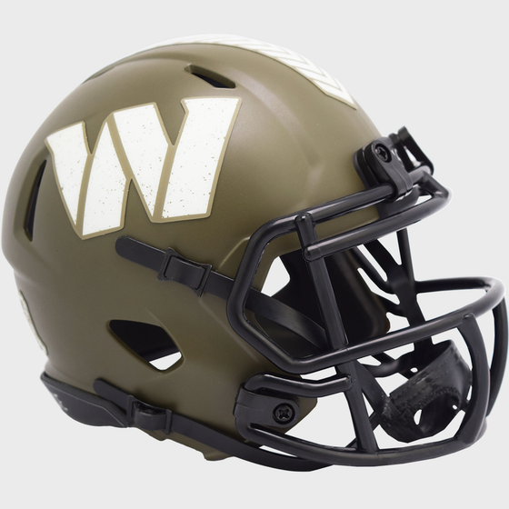 Washington Commanders NFL Mini Speed Football Helmet <B>SALUTE TO SERVICE</B>