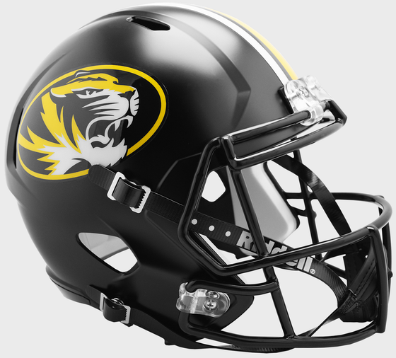 Missouri Tigers Speed Replica Football Helmet <B>Anodized Black</B>