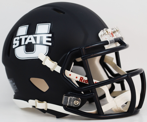 Utah State Aggies NCAA Mini Speed Football Helmet <B>Matte Navy</B>