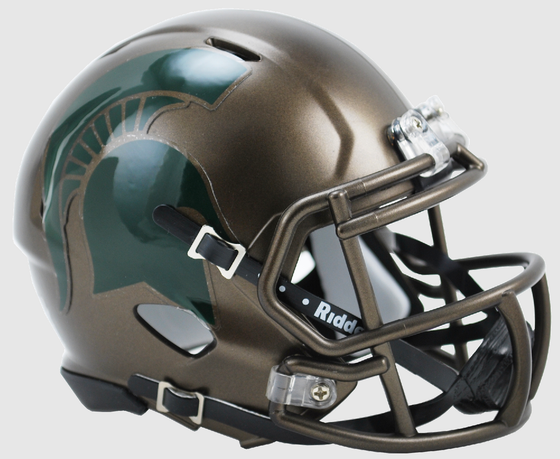 Michigan State Spartans NCAA Mini Speed Football Helmet <B>Bronze SALE</B>