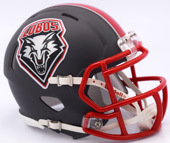 New Mexico Lobos NCAA Mini Speed Football Helmet <B>NEW 2017 Matte Gray</B>