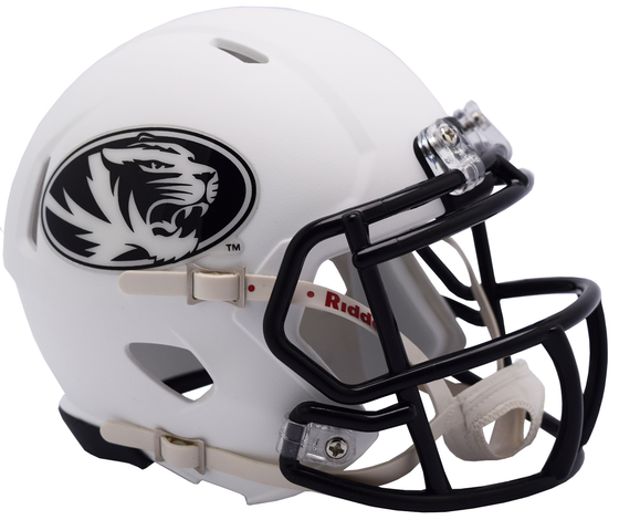 Missouri Tigers NCAA Mini Speed Football Helmet <B>2018 Matte White</B>