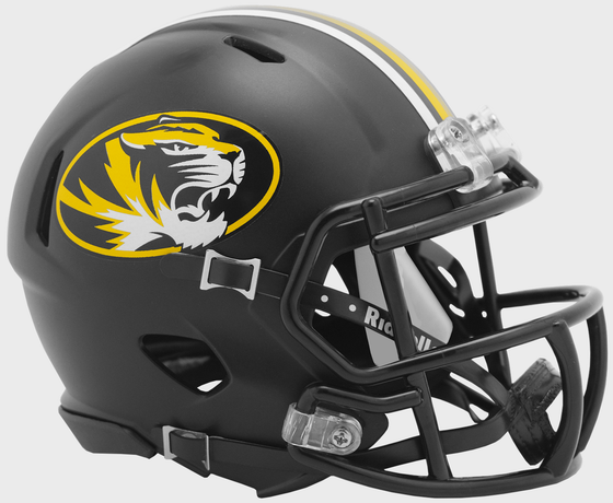 Missouri Tigers NCAA Mini Speed Football Helmet <B>Anodized Black</B>