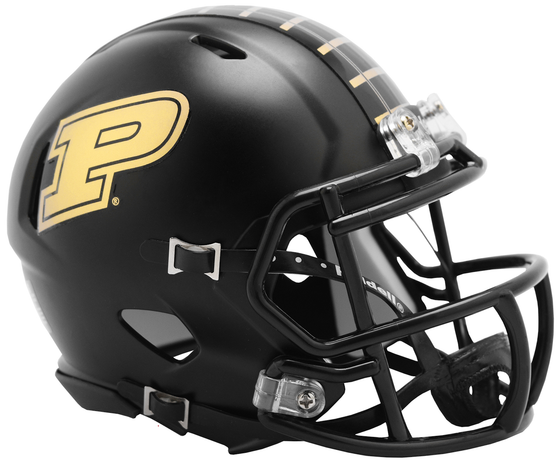 Purdue Boilermakers NCAA Mini Speed Football Helmet <B>2019 Anodized Black</B>