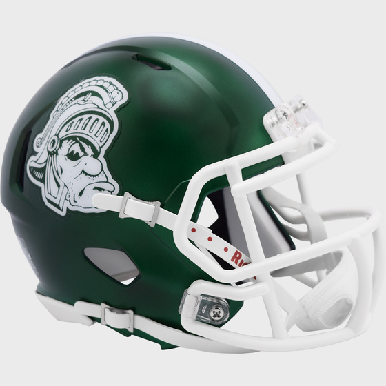 Michigan State Spartans NCAA Mini Speed Football Helmet <B>Gruff Sparty</B>