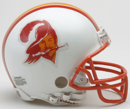 Tampa Bay Buccaneers 1976 to 1996 Riddell Mini Replica Throwback Helmet