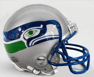 Seattle Seahawks 1983 to 2001 Riddell Mini Replica Throwback Helmet