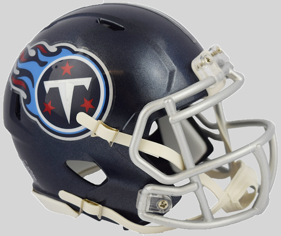 Tennessee Titans NFL Mini Speed Football Helmet <B>Satin Navy Metallic</B>